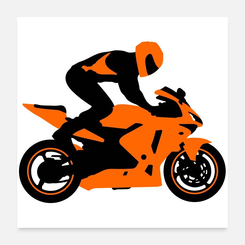 Motorcycle Stuntman Poster 24" x 24" (60x60 cm)