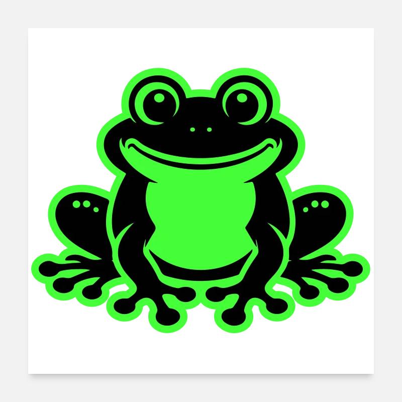 Grenouille Comique Crapaud Poster 60 x 60 cm