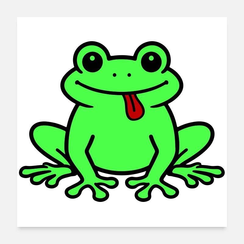 Grenouille Comique Crapaud Poster 60 x 60 cm