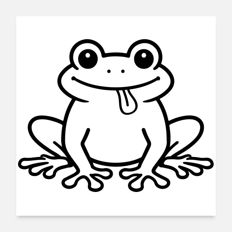 Toad Comic Frog Poster 24" x 24" (60x60 cm)