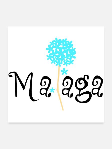 Malaga Biznaga - Poster 60 x 60 cm - blanc - Devant