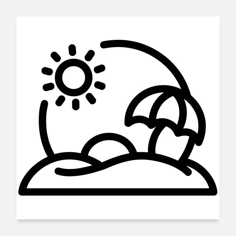 vacances Poster 60 x 60 cm