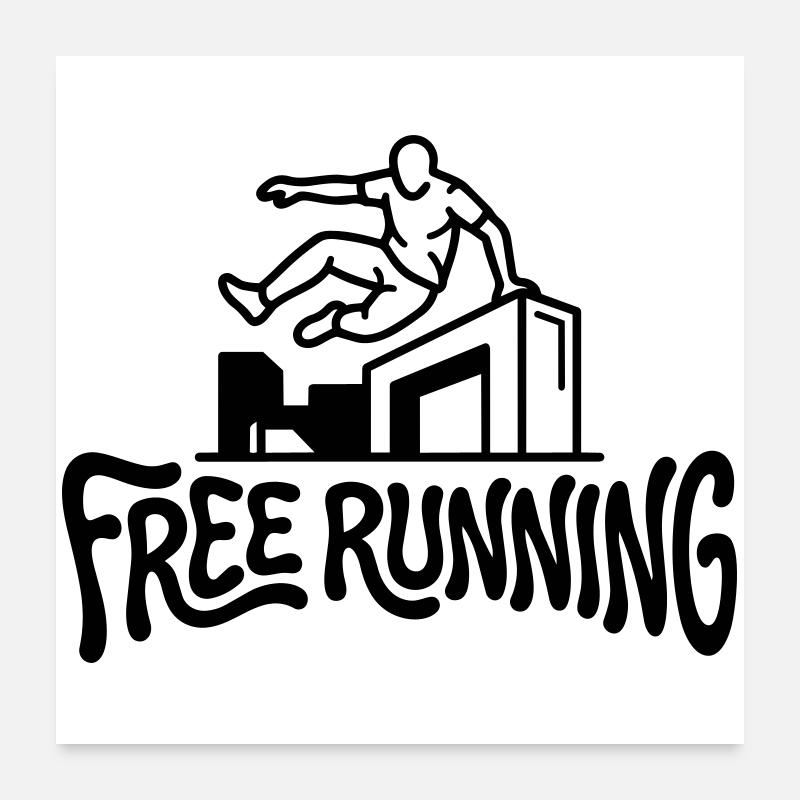 coureur libre Poster 60 x 60 cm