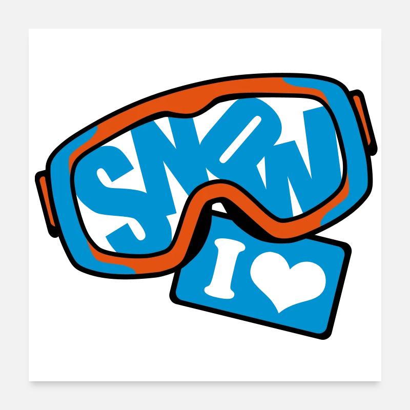 la neige Poster 60 x 60 cm