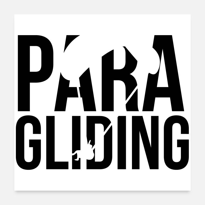 paragliding Gleitschirmfliegen Poster 60x60 cm