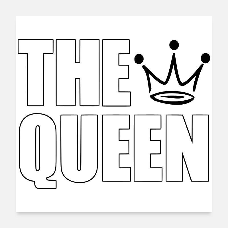 The Queen – Bold Crown Statement Design Poster 60x60 cm