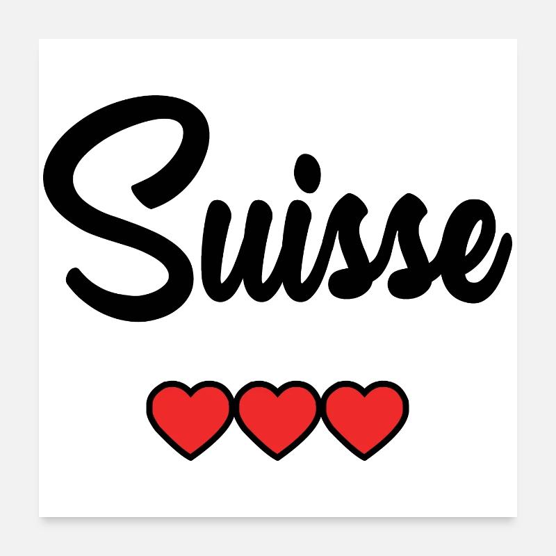 SUISSE Poster 60 x 60 cm