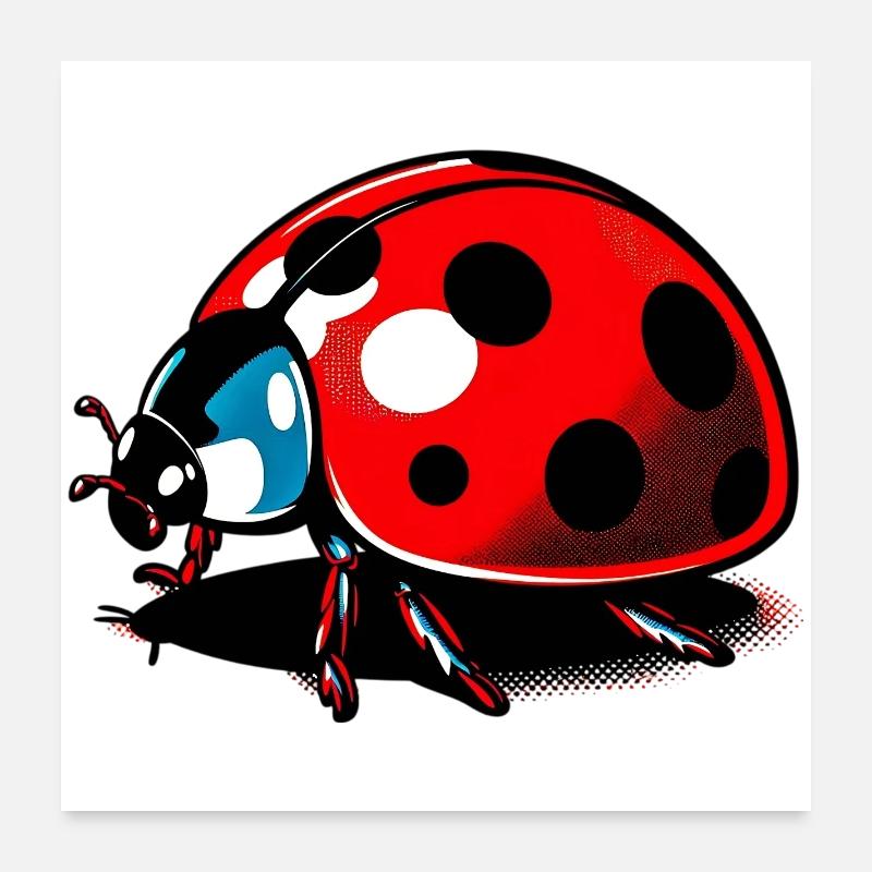 Ladybird Poster 24" x 24" (60x60 cm)