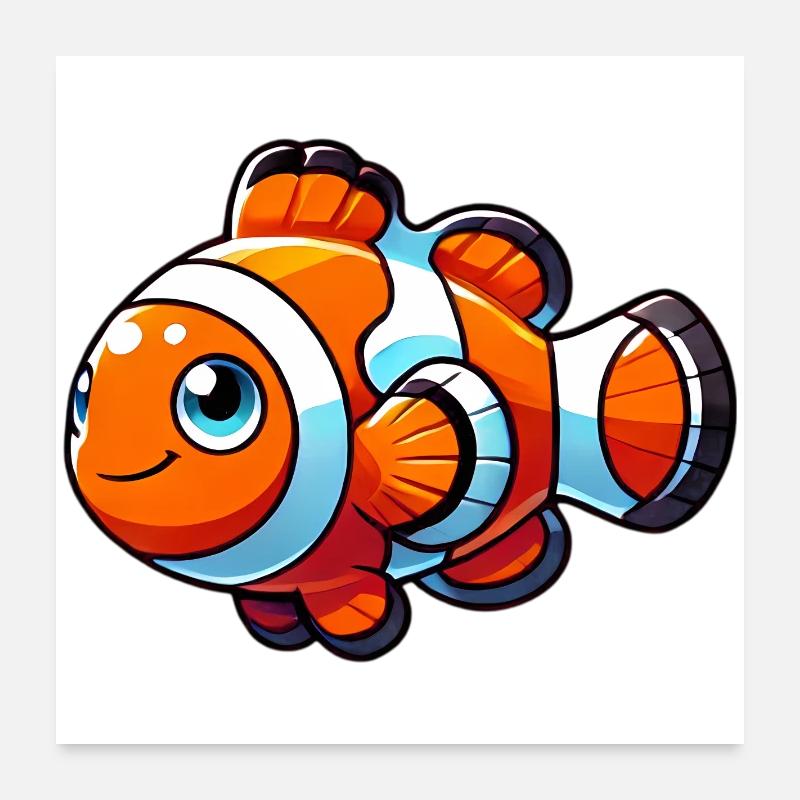 Clownfish Poster 24" x 24" (60x60 cm)