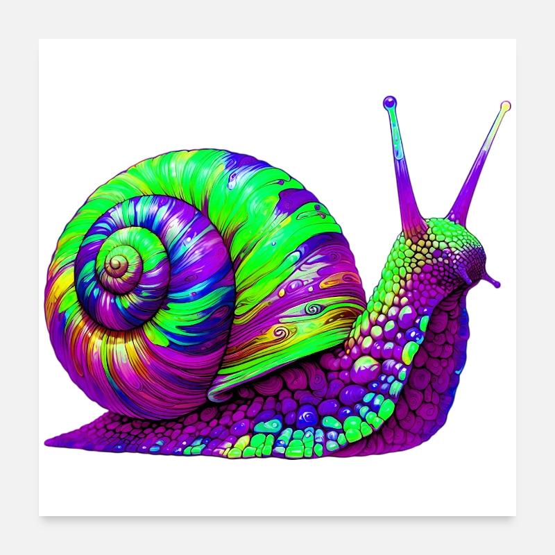Snail Poster 24" x 24" (60x60 cm)