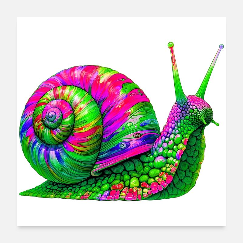 Schnecke Poster 60x60 cm