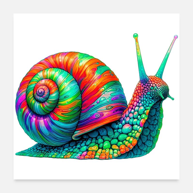 Snail Poster 24" x 24" (60x60 cm)