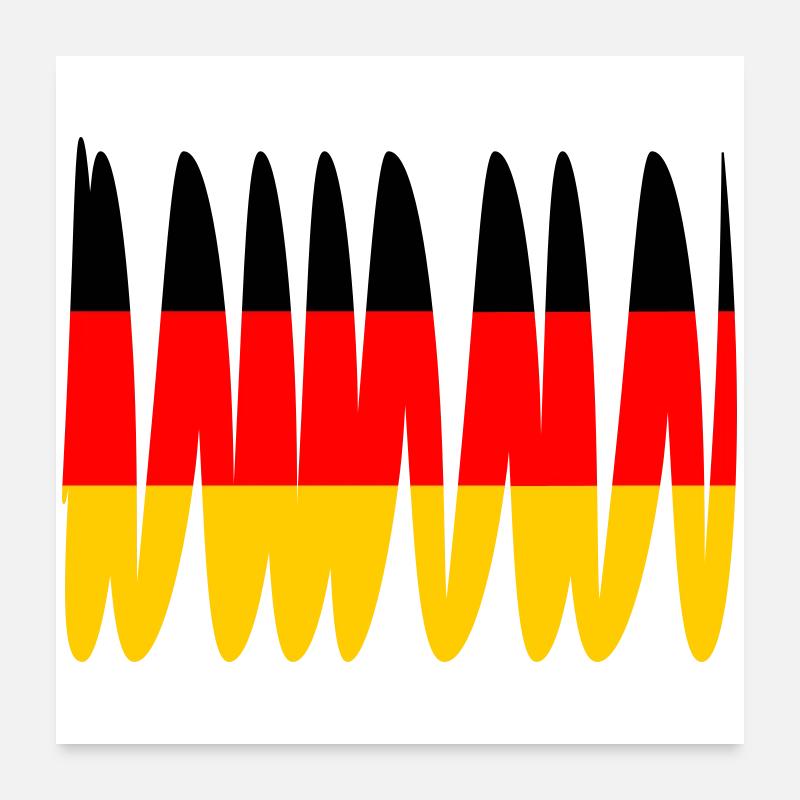 Germany Flag - Poster 24" x 24" (60x60 cm) - white