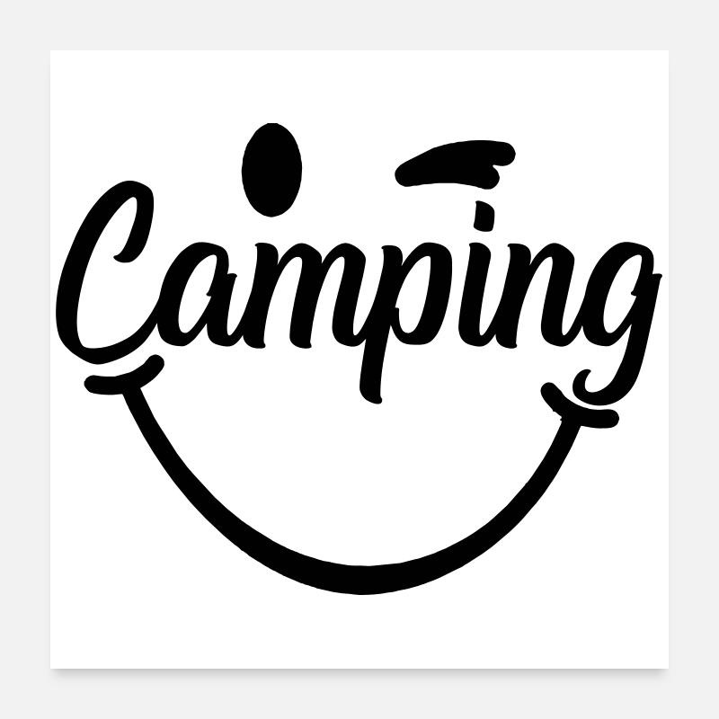 Camping Sourire Poster 60 x 60 cm