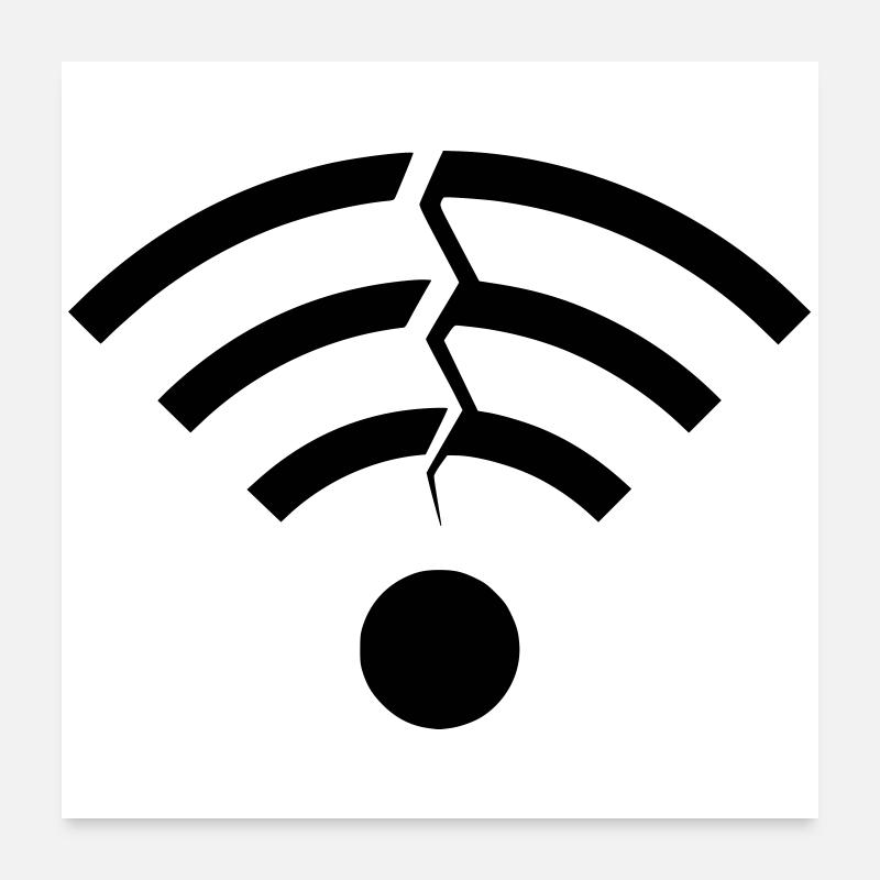Coupure du signal Wi-Fi cassé Poster 60 x 60 cm