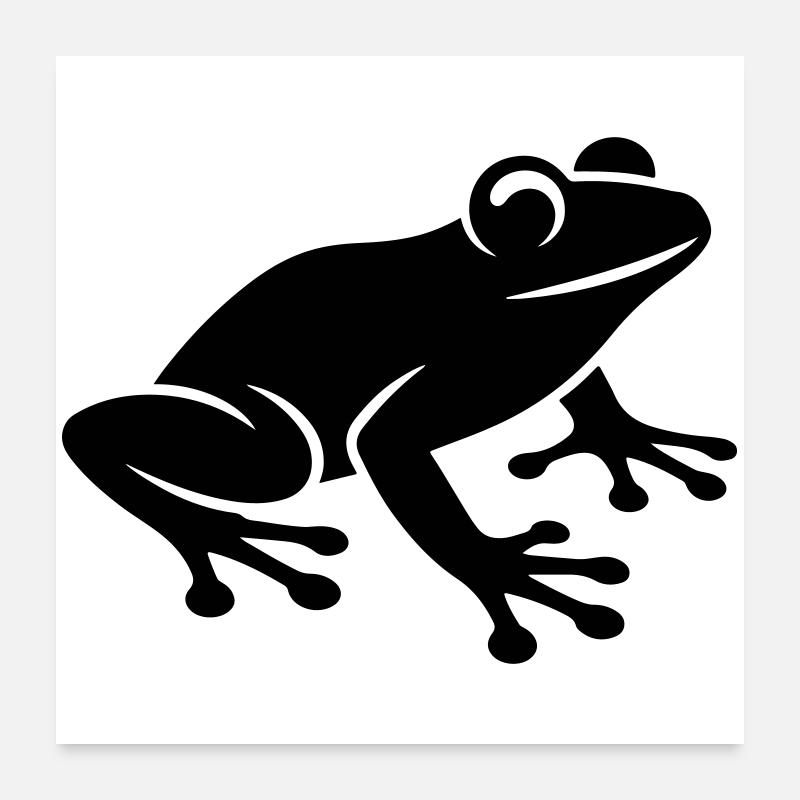 Icône de grenouille Poster 60 x 60 cm