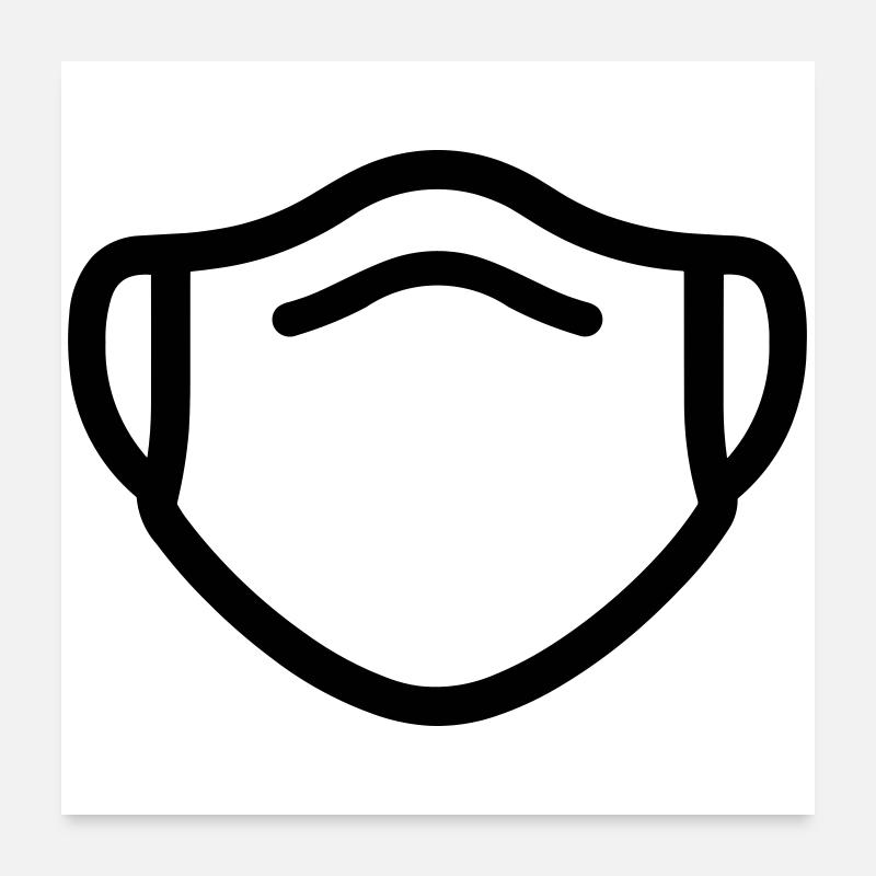 Maske Poster 60x60 cm