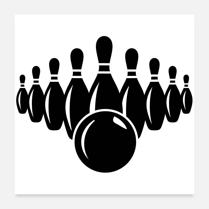 ninepins Poster 24" x 24" (60x60 cm)