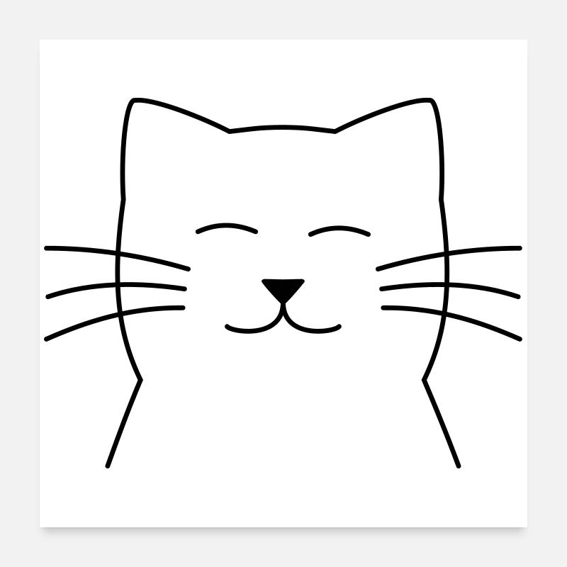 Chat chat chat de chat cadeau pour les amis des chats Poster 60 x 60 cm