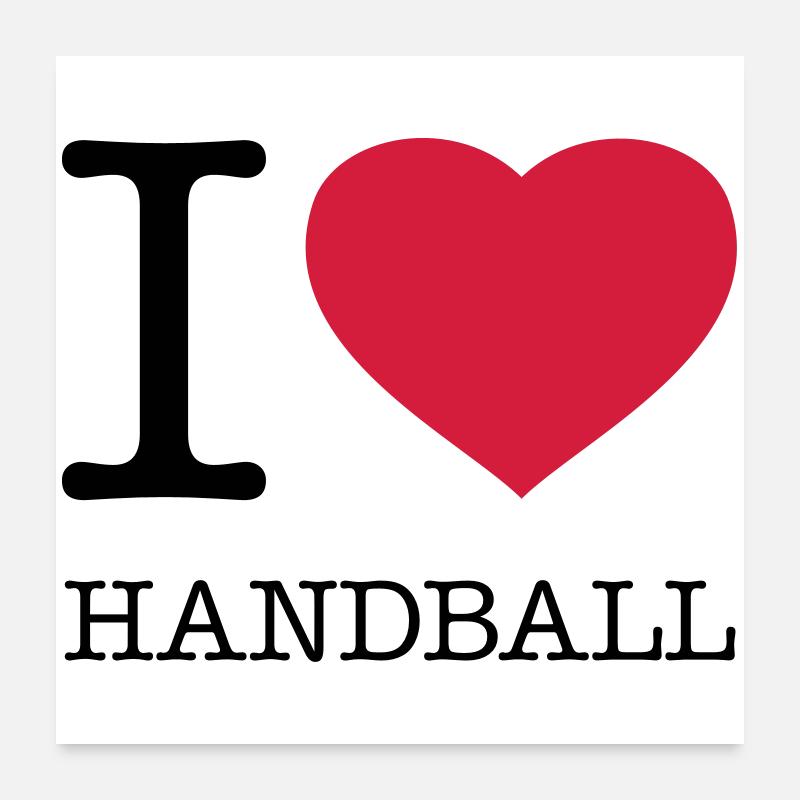 J’ADORE HANDBALL Handballer Poster 60 x 60 cm