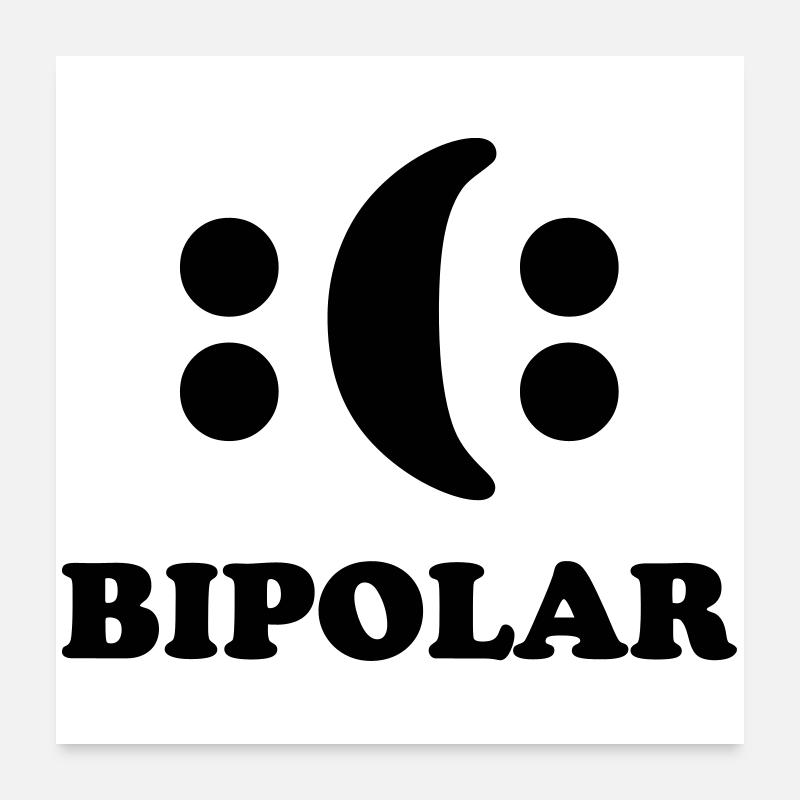 Bipolar - Poster 60 x 60 cm - blanc