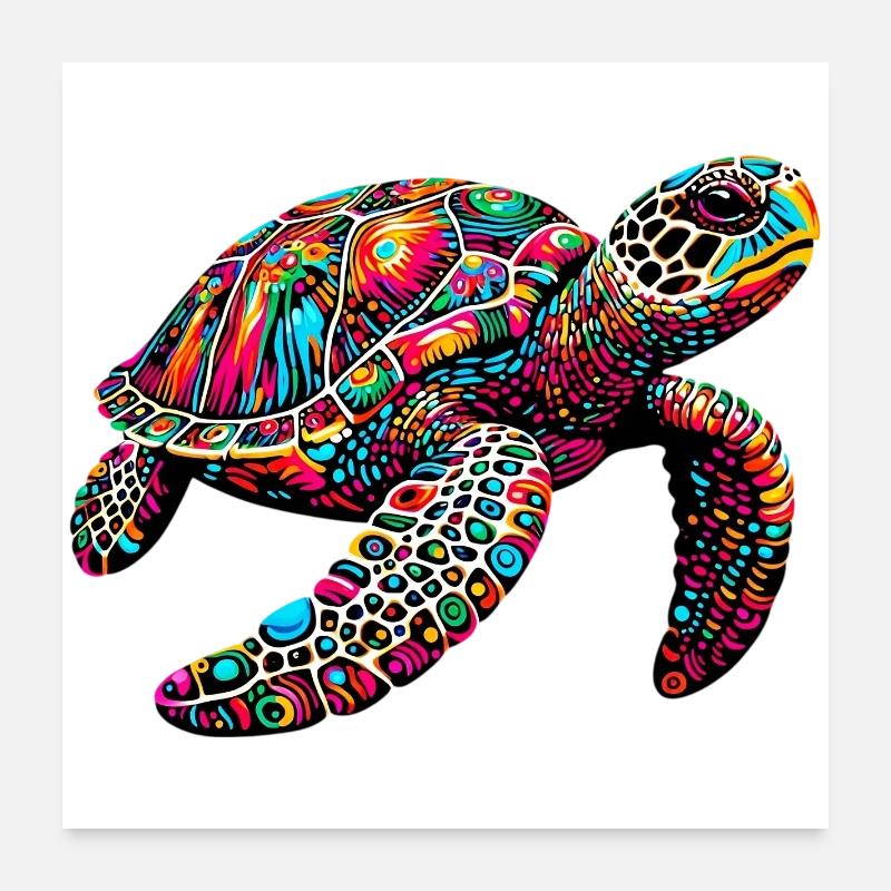 Tortue Poster 60 x 60 cm