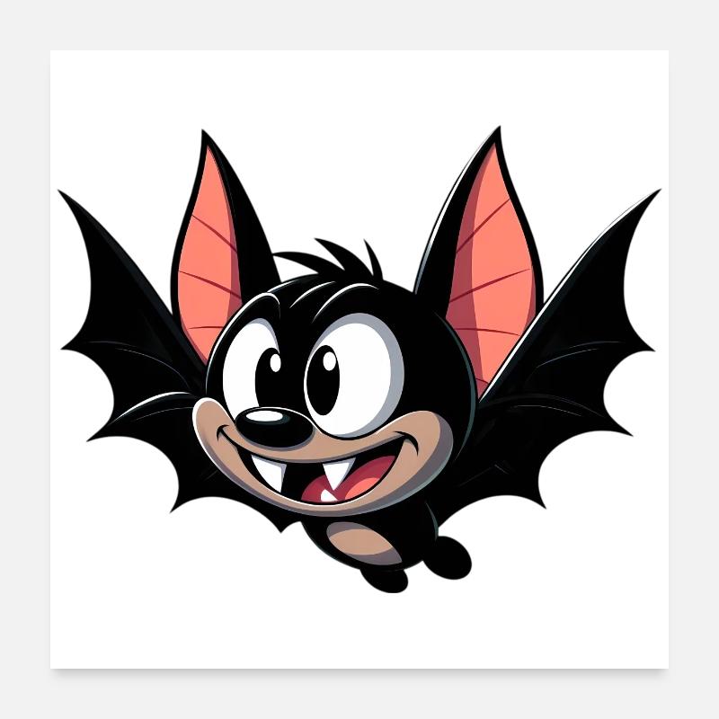 Fledermaus Poster 60x60 cm