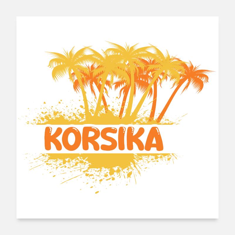 La Corse en soleil Poster 60 x 60 cm