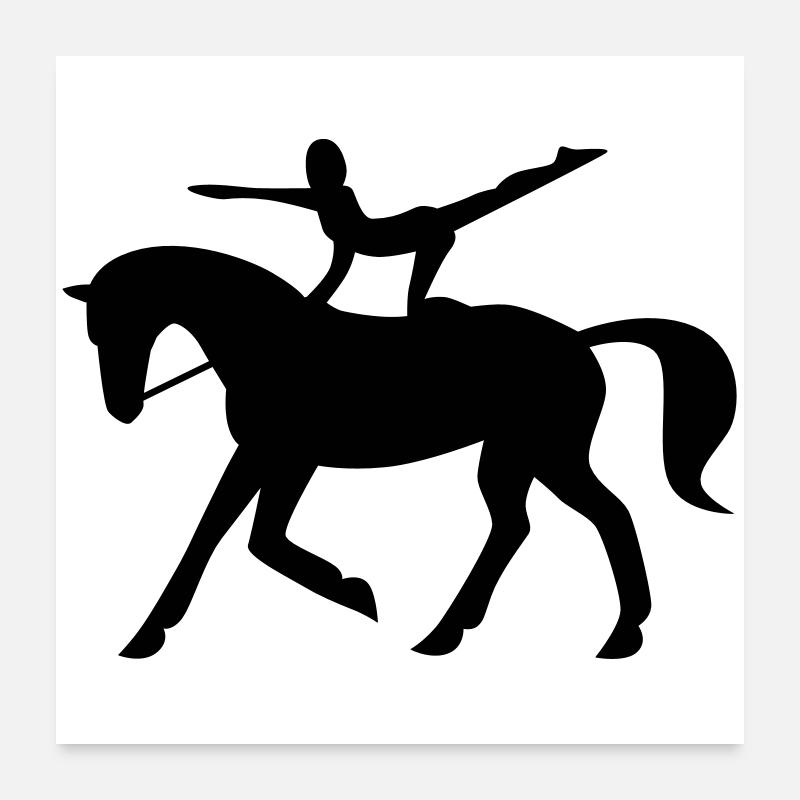 Cheval de saut Poster 60 x 60 cm