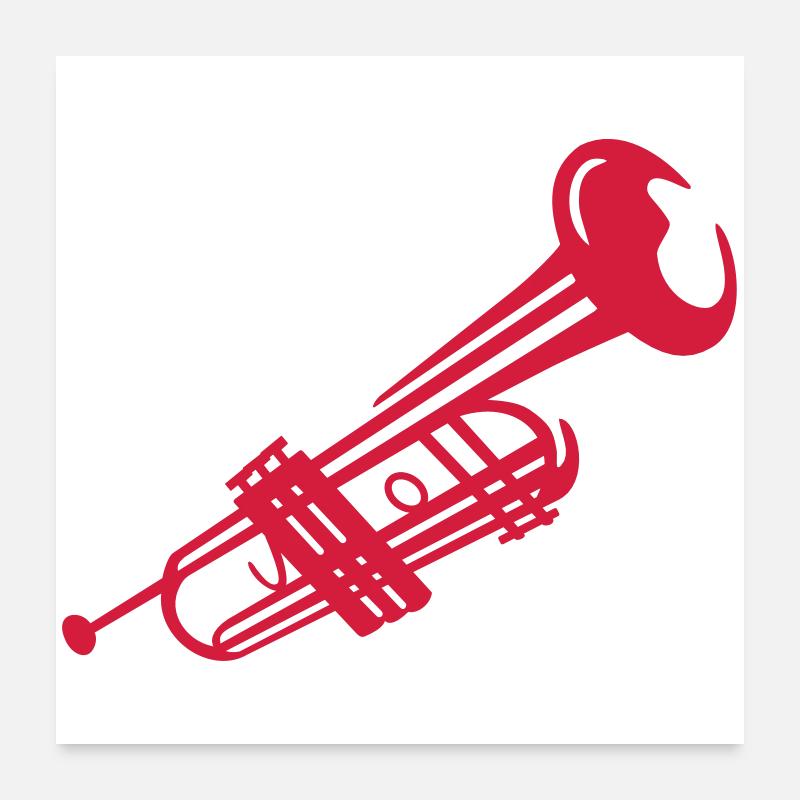 trompete musiker Poster 60x60 cm