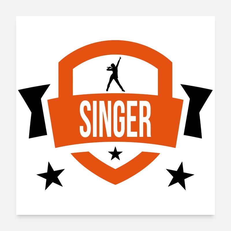 Singer - Sing 🎤 Poster 24" x 24" (60x60 cm)