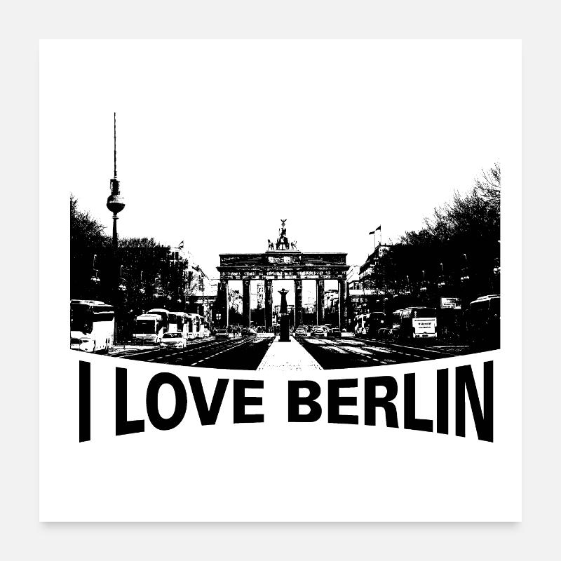 I love Berlin with BilD Poster 24" x 24" (60x60 cm)