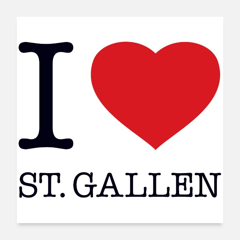 J’adore Saint-Gall Poster 60 x 60 cm