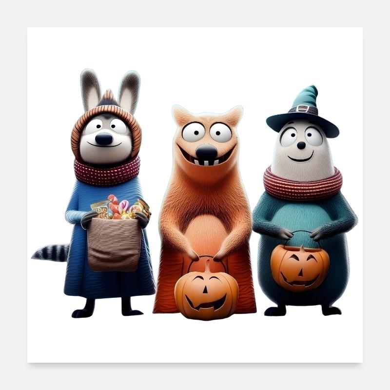 Halloween Squad – Trick or Treat Wooligans Poster 24" x 24" (60x60 cm)