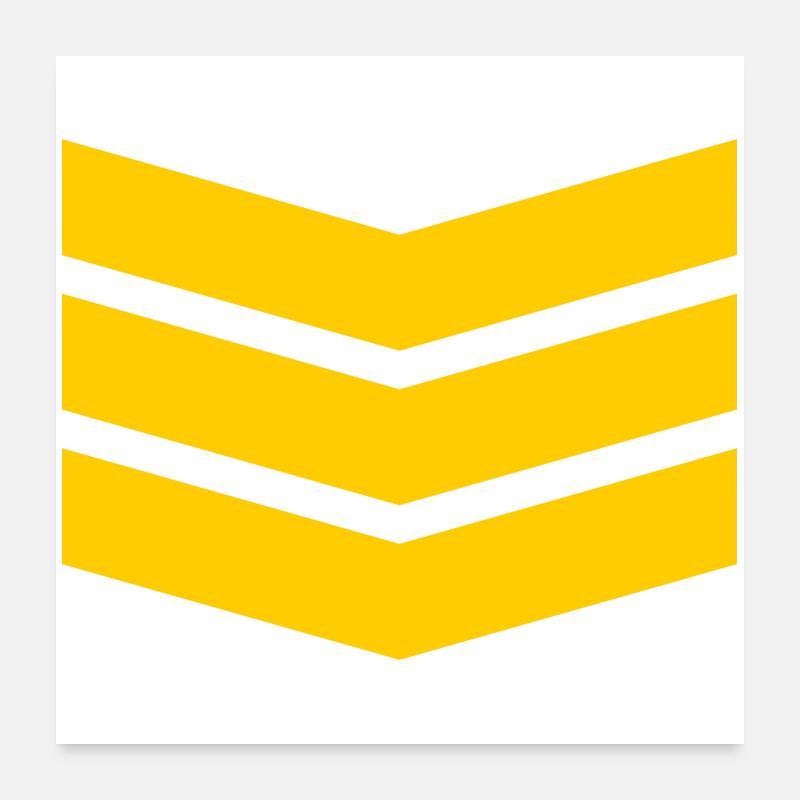 Chevron Stack Motif Gras Poster 60 x 60 cm