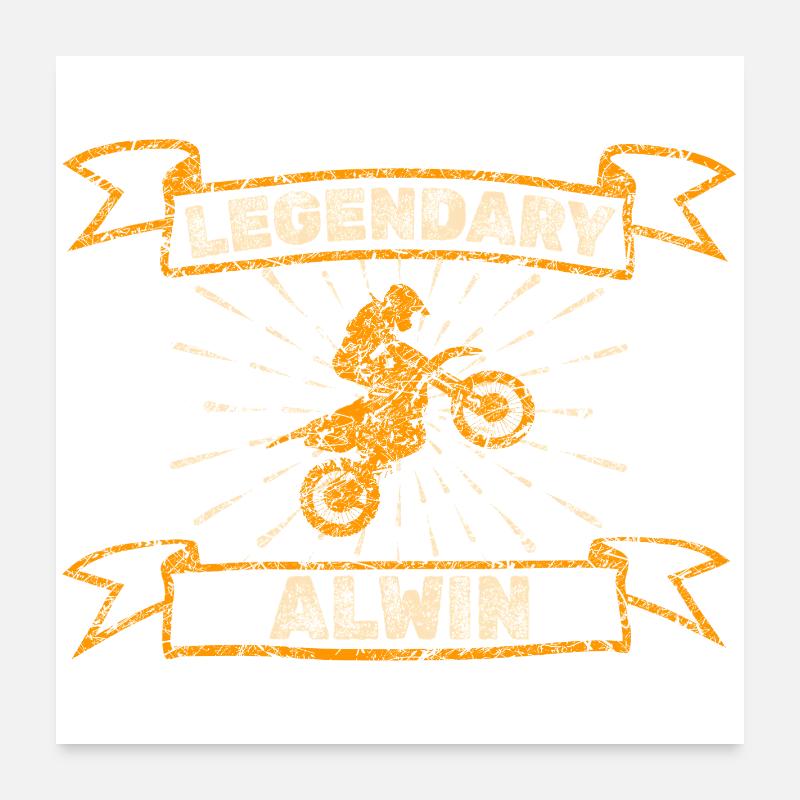 Alwin als Biker Poster 60x60 cm