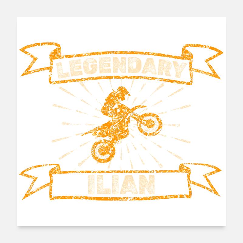 Ilian as a biker Poster 24" x 24" (60x60 cm)
