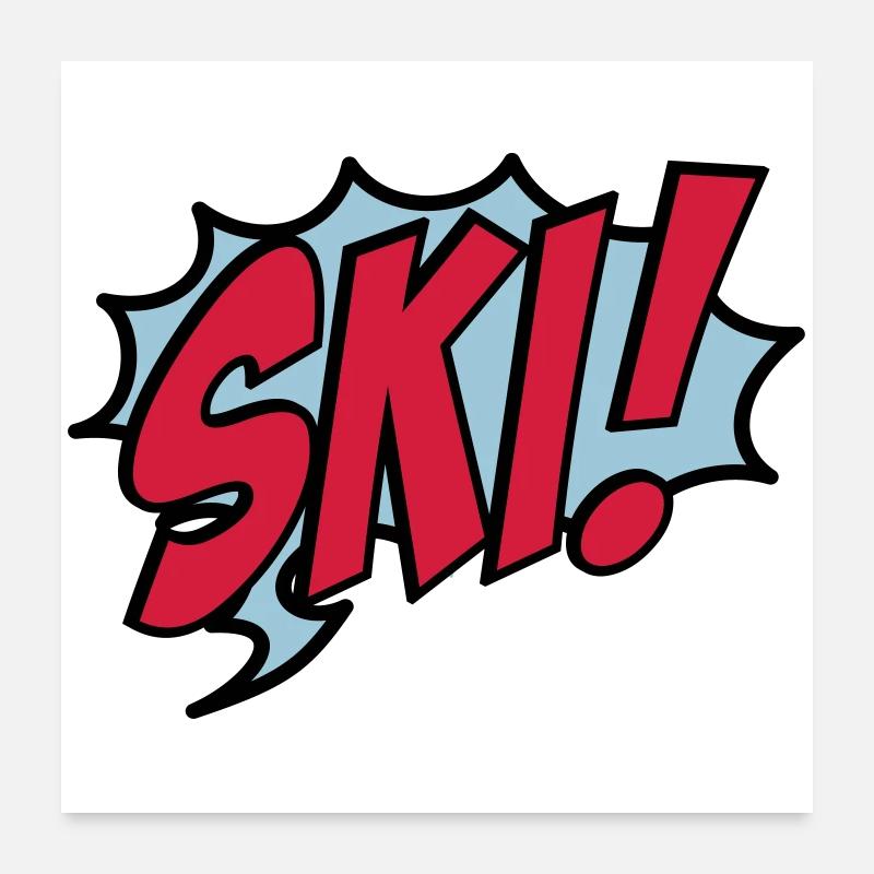 Ski Poster 60 x 60 cm