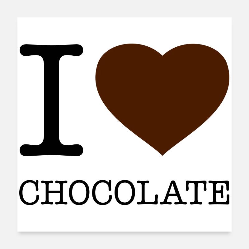 J’AIME LE CHOCOLAT Schokolade Poster 60 x 60 cm
