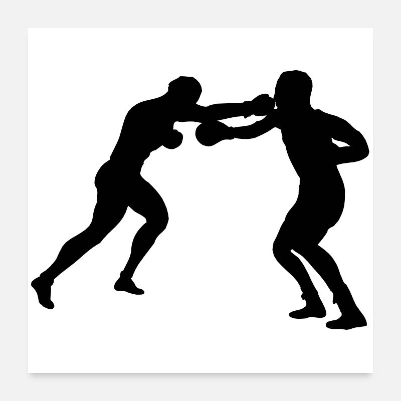 Boxkampf Poster 60x60 cm