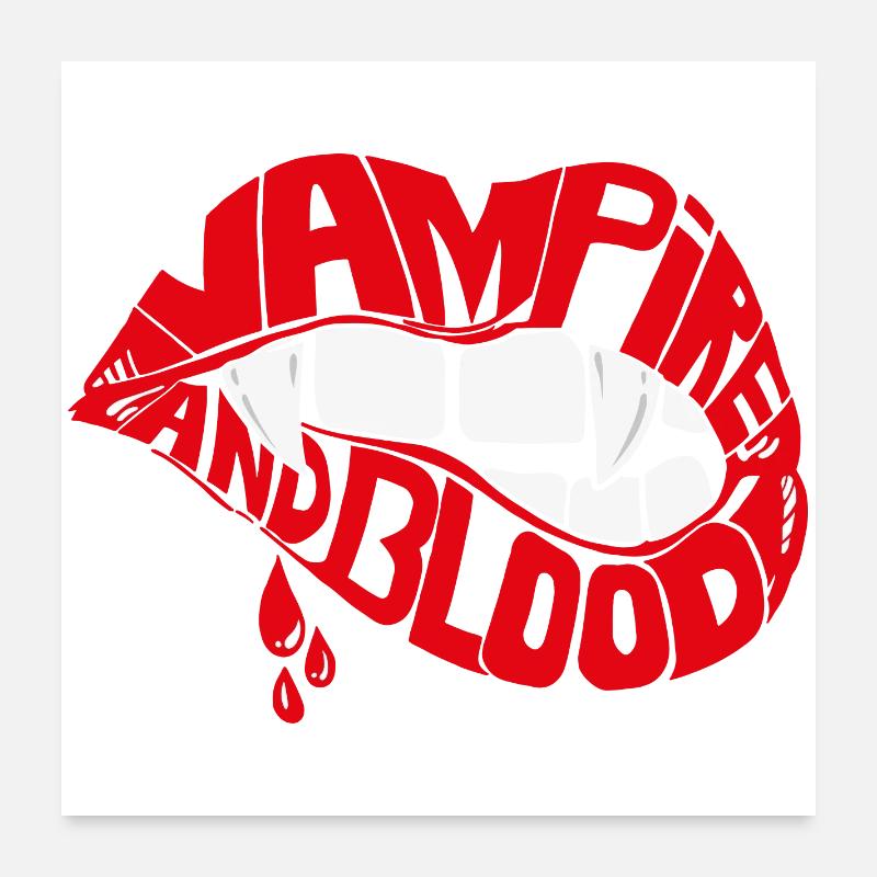 Vampire Lip Poster 24" x 24" (60x60 cm)