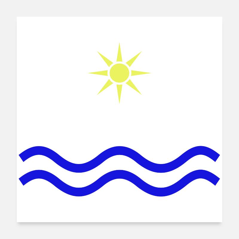 KEFALONIA-Grèce Eau Solaire Poster 60 x 60 cm