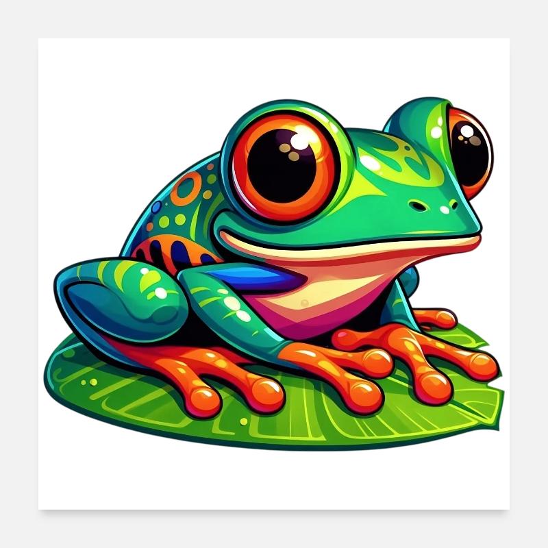 Grenouille Poster 60 x 60 cm