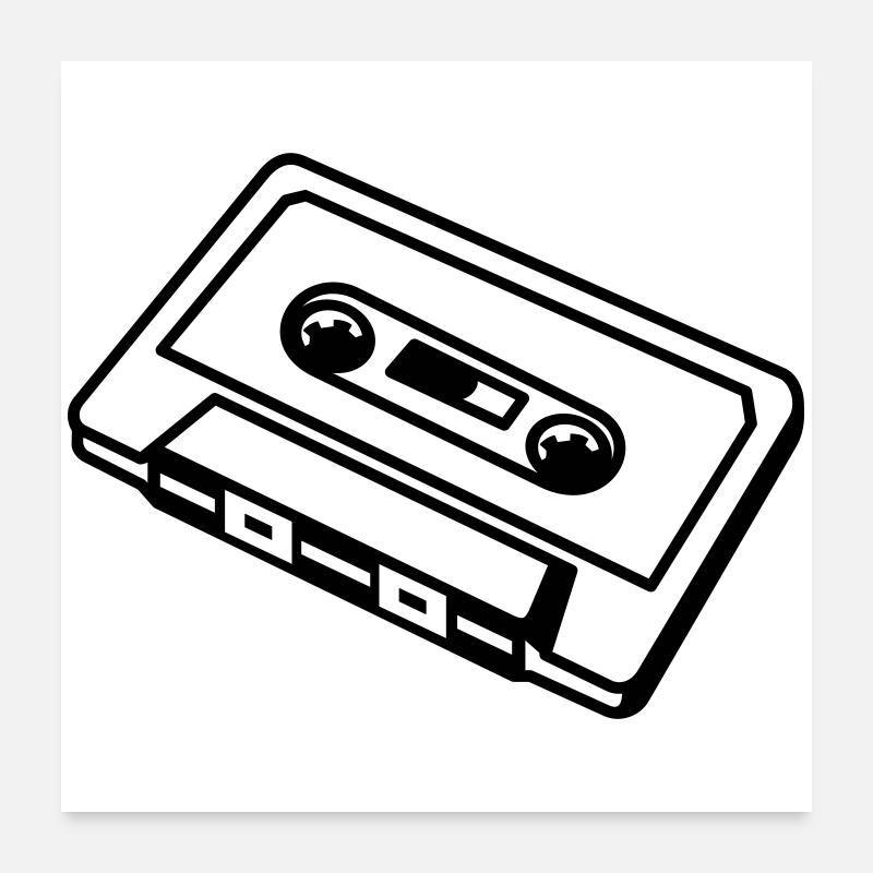 Retro Cassette – Old School Mixtape Music Design Poster 24" x 24" (60x60 cm)