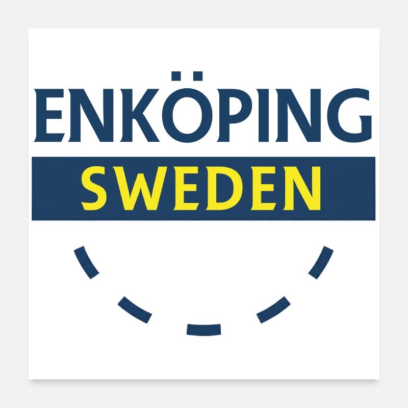 Enköping Suède Emblème Poster 60 x 60 cm