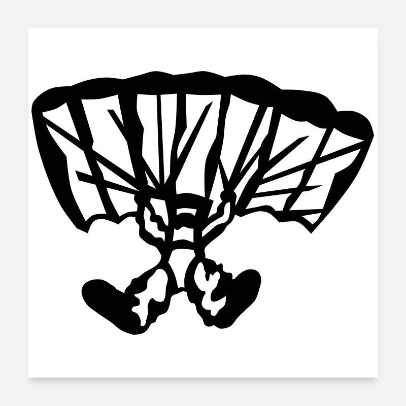 Fallschirmspringer Poster 60x60 cm