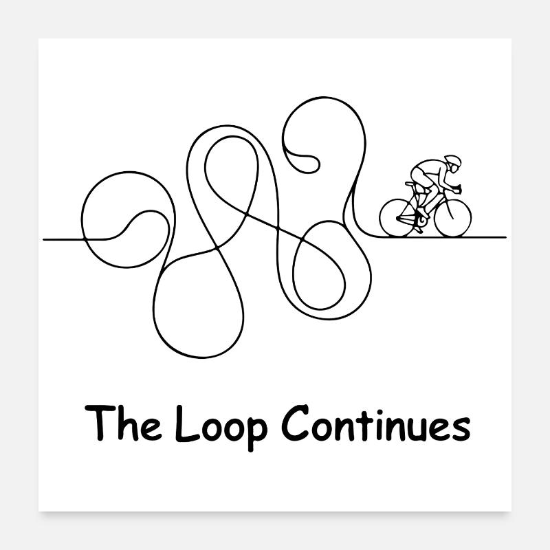 Monochrome Glyphs Abstract Pattern Poster 24" x 24" (60x60 cm)