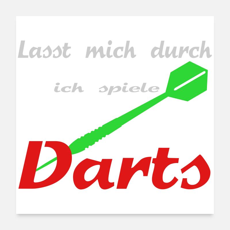 fléchettes Poster 60 x 60 cm