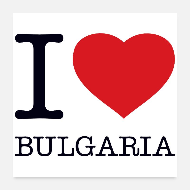J’adore la Bulgarie Poster 60 x 60 cm