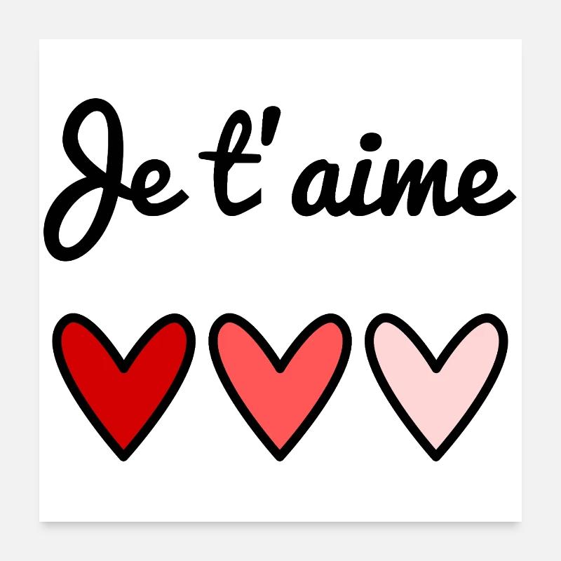 ICH LIEBE DICH. VALENTINSTAG. HERZ. LIEBE. LIEBE Poster 60x60 cm